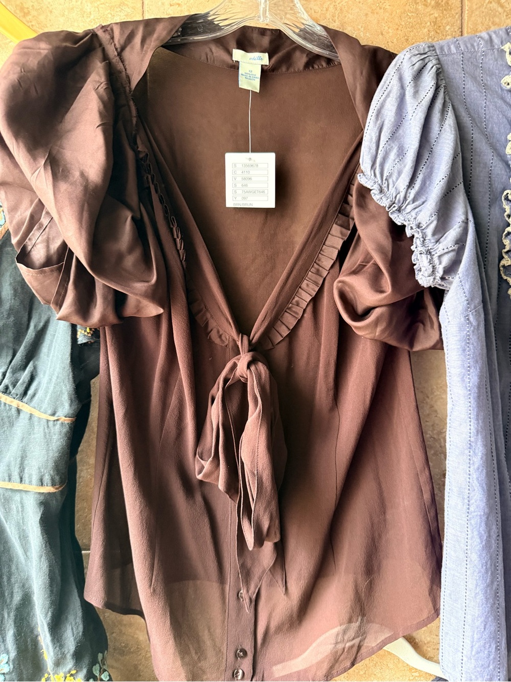 Anthropologie Classic Blouses Lithe Odille Elevenses Sizes 10 12 14 Old School - Picture 3 of 14